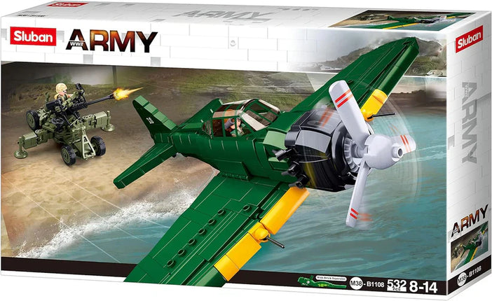 Sluban WW2 A6M Zero Fighter Plane