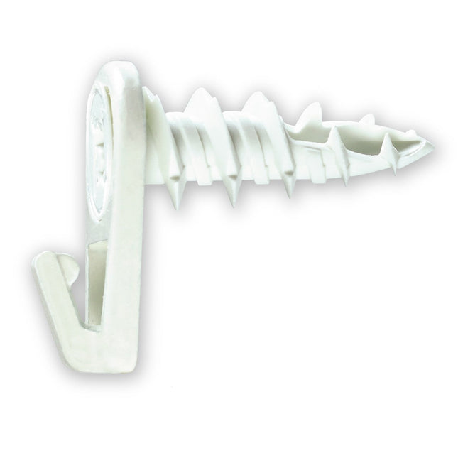 Cobra WallDriller Picture Hook #8 Nylon White 6 Pack