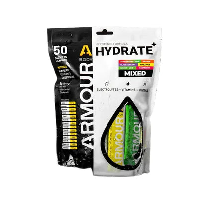 Body Armour Hydrate 50 Sachets Mixed Flavours 5g Serve