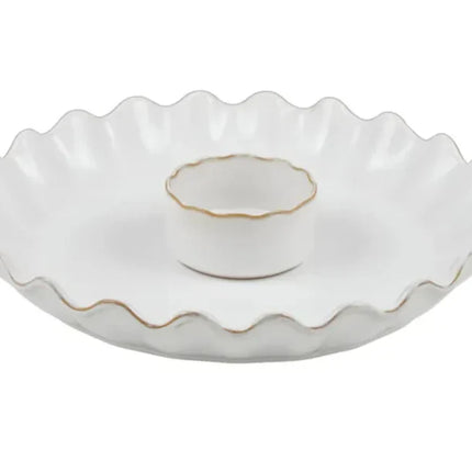 Coast to coast Agua 2Pc Serve Set White Ceramic