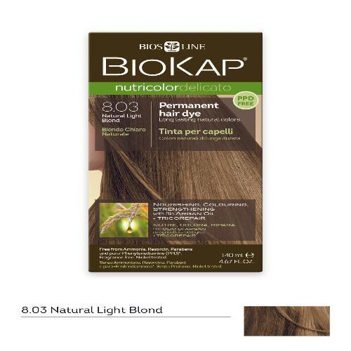 Biokap Delicato 8.03 Natural Light Blond Gentle Dye 140ML - OhYouLuckyDuck.com.au