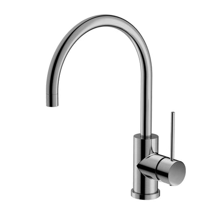 Ania Round Gooseneck Sink Mixer Chrome