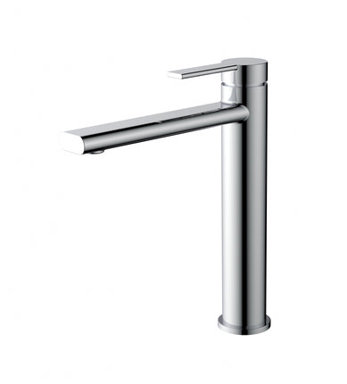 Ania Tower Basin Mixer Tap Tall Bathroom Faucet in Polished Chrome