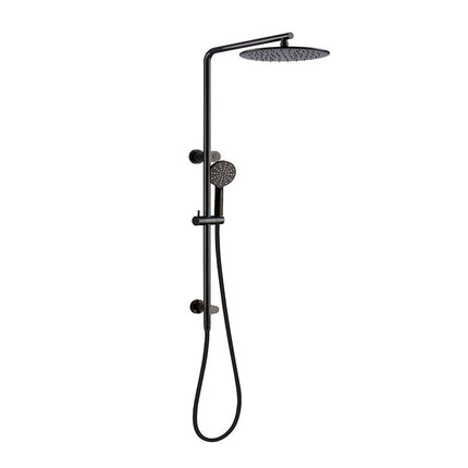 Ania Round Multifunction Sliding Shower Rail with Overhead Rain Shower