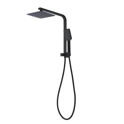 Ania Multifunction Square Hand Shower with Overhead Rain Shower and Half Rail Set