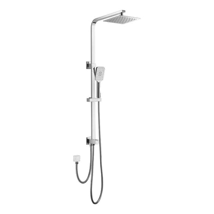 Ania Multifunction Square Sliding Shower with Overhead Rain Shower and Bottom Inlet