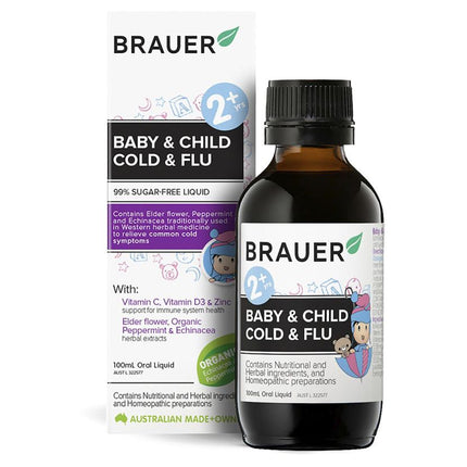 Brauer Baby & Child Cold & Flu Relief 100Ml - OhYouLuckyDuck.com.au