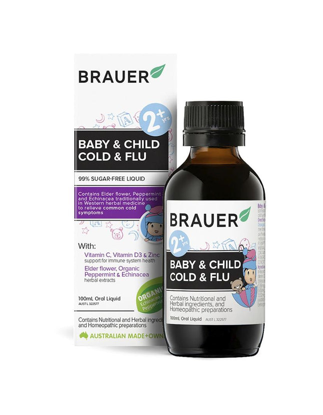Brauer Baby & Child Cold & Flu Relief 100Ml - OhYouLuckyDuck.com.au