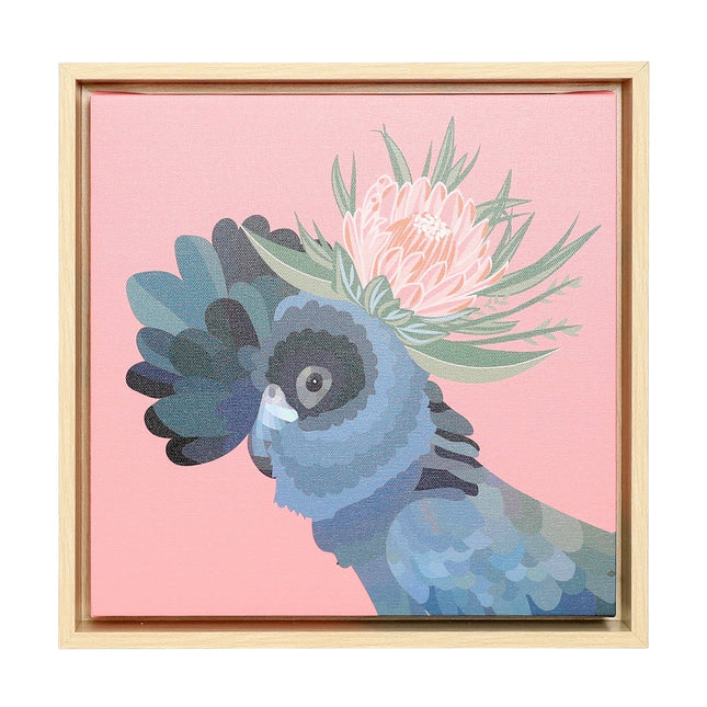 Splosh Botanica Cockatoo Framed Canvas 34x34