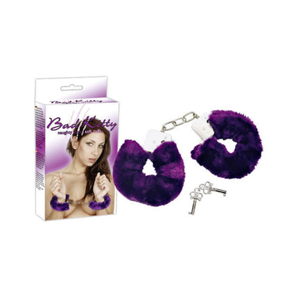 Bad Kitty White box furry Handcuffs purple - OhYouLuckyDuck.com.au