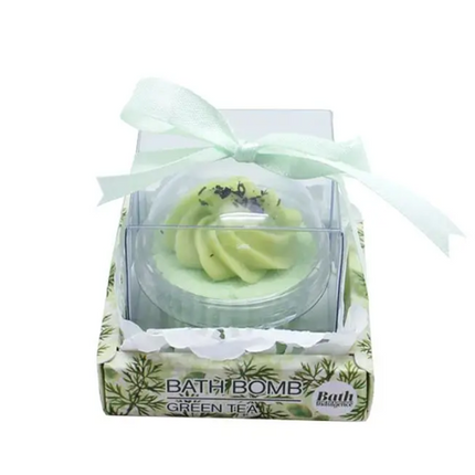 Bath Bomb 35g Gift Box Cupcake Shape Green Tea - OhYouLuckyDuck.com.au