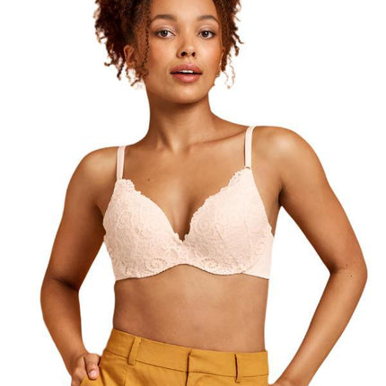 Kayser Be Real Lace Push Up Bra - Shell - OhYouLuckyDuck.com.au