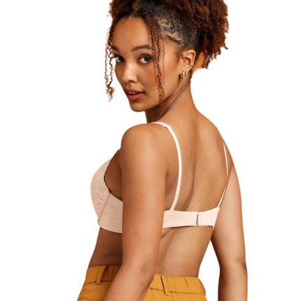 Kayser Be Real Lace Push Up Bra - Shell - OhYouLuckyDuck.com.au