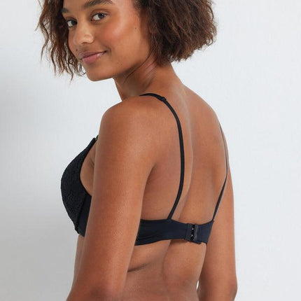 Kayser Be Real Lace Push Up Bra - Black - OhYouLuckyDuck.com.au