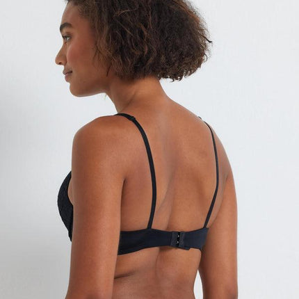 Kayser Be Real Lace Push Up Bra - Black - OhYouLuckyDuck.com.au