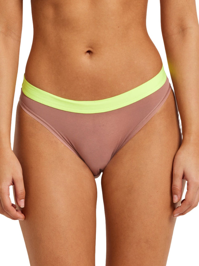 Kayser Be You High Cut Mesh Brief - Dessert Dust Neon - OhYouLuckyDuck.com.au