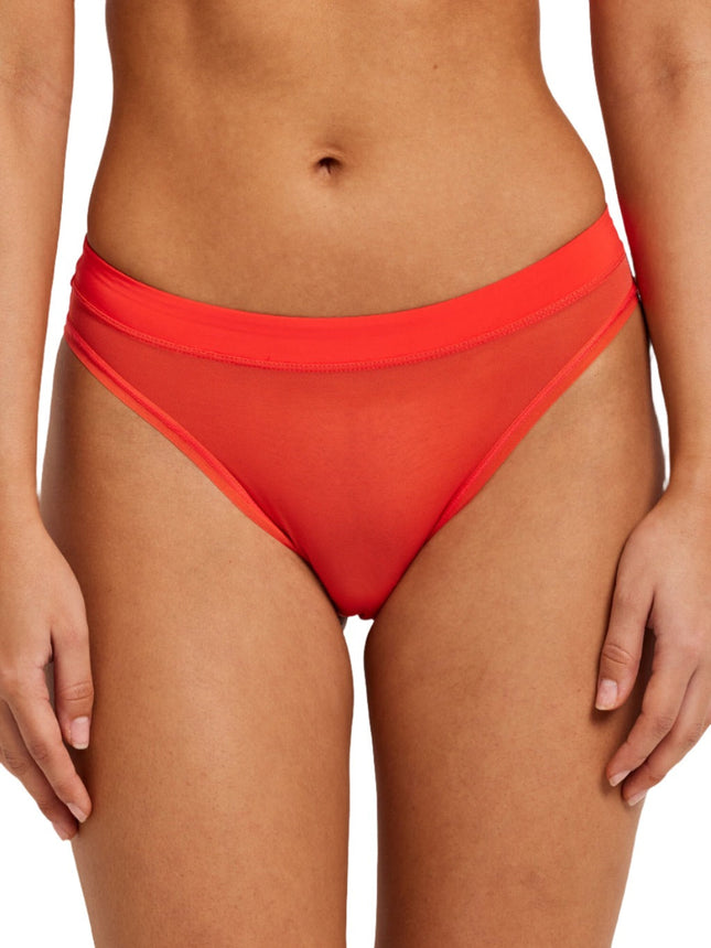 Kayser Be You High Cut Mesh Brief - Flame - OhYouLuckyDuck.com.au