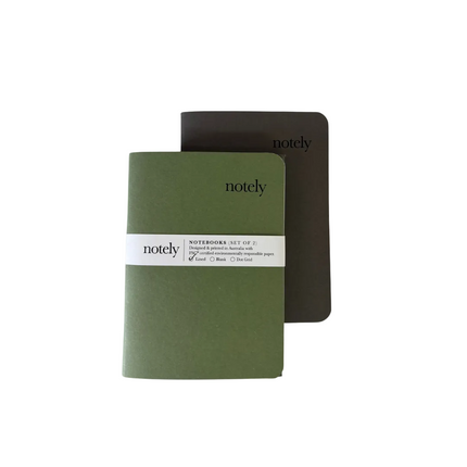 Notely Eucalyptus and Smoke A6 Notebooks Set of 2