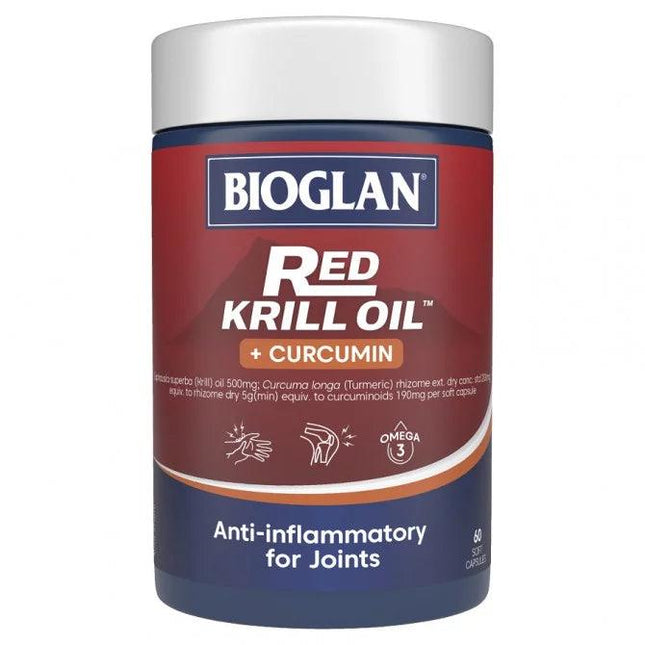 Bioglan Red Krill Oil Plus Curcumin 60 Capsules - OhYouLuckyDuck.com.au