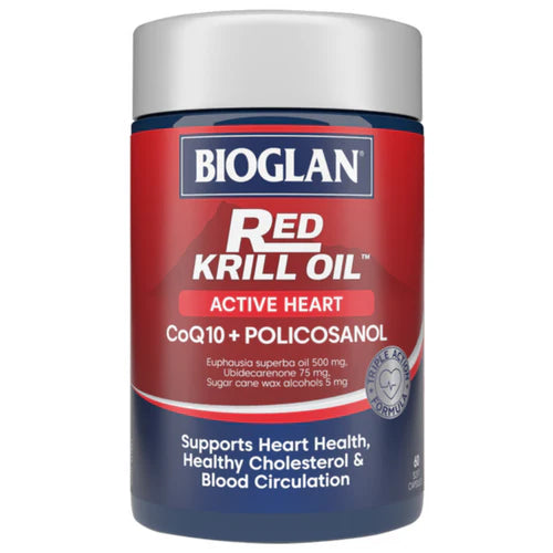 Bioglan Red Krill Oil Active Heart 60 Capsules