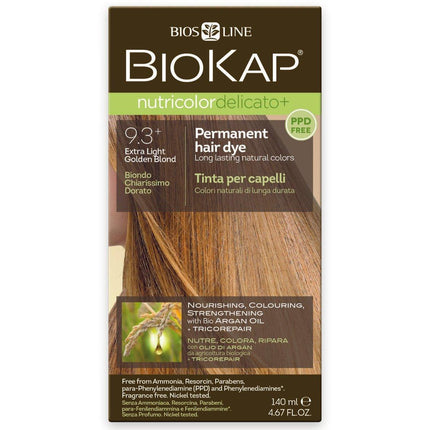 Biokap Delicato 9.3 Extra Light Golden Blond Gentle Dye 140mL - OhYouLuckyDuck.com.au