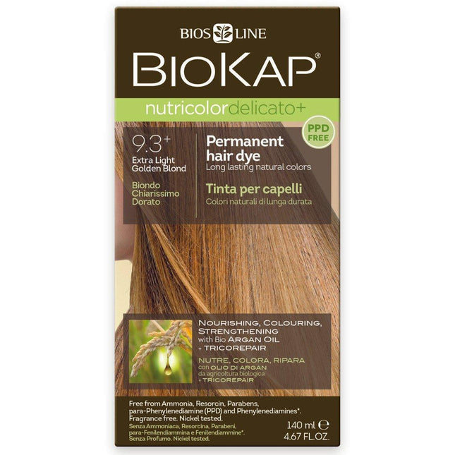 Biokap Delicato 9.3 Extra Light Golden Blond Gentle Dye 140mL - OhYouLuckyDuck.com.au