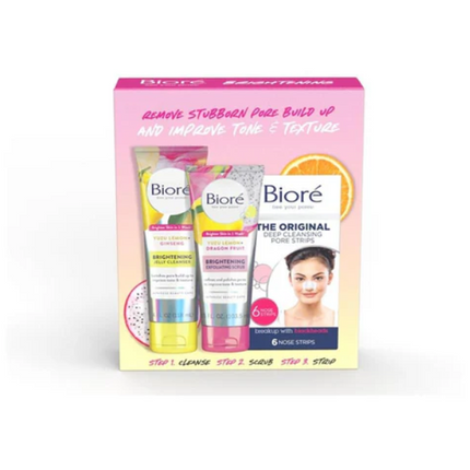 Biore Brightening & Pore Strip Regime Pack - OhYouLuckyDuck.com.au