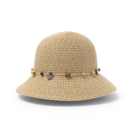 Rigon Headwear Bohemian Bucket Hat for Sun Protection Natural M L