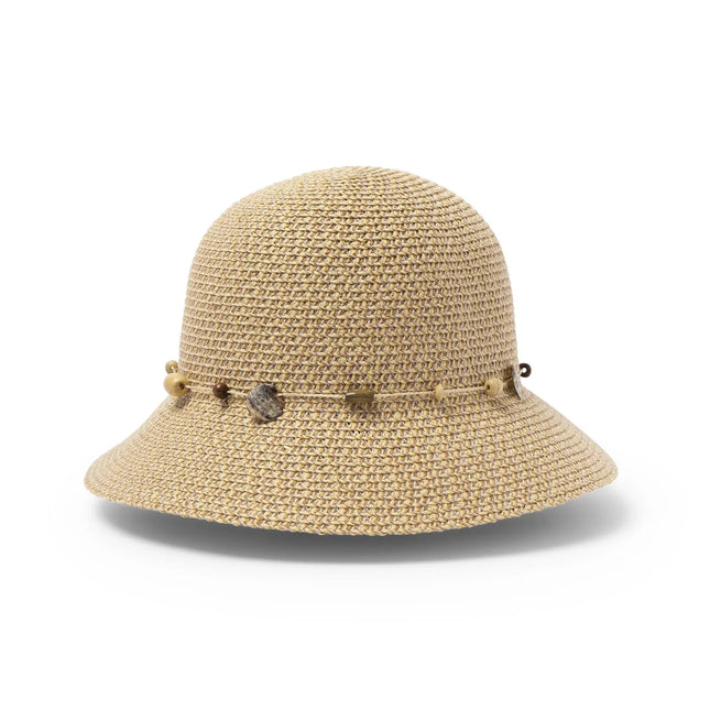 Rigon Headwear Bohemian Bucket Hat for Sun Protection Natural M L