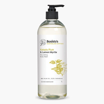 Bosistos Kakadu Plum & Lemon Myrtle Body Wash 1L - OhYouLuckyDuck.com.au