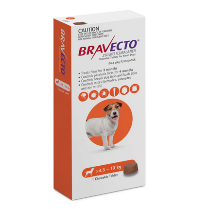 Bravecto Flea and Tick For Small Dogs 2 Chewable Tablets