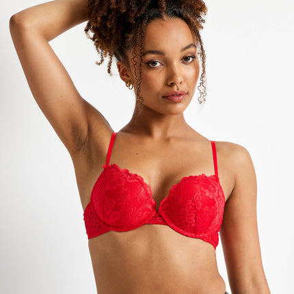 Kayser Brazilian Push Up Bra - Red - OhYouLuckyDuck.com.au