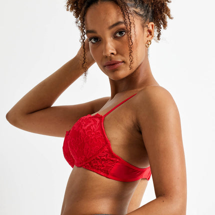 Kayser Brazilian Push Up Bra - Red - OhYouLuckyDuck.com.au