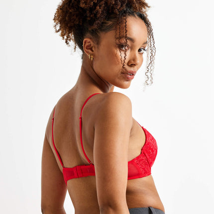 Kayser Brazilian Push Up Bra - Red - OhYouLuckyDuck.com.au