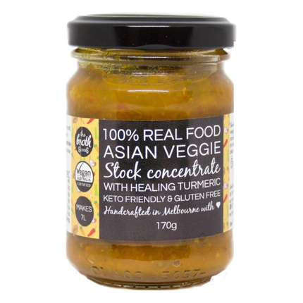 The Broth Sisters Asian Veggie Stock Concentrate With Healing Turmeric 170g