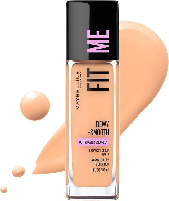 Maybelline New York Fit Me Dewy and Smooth Luminous Foundation - 130 Buff Beige 30mL - OhYouLuckyDuck.com.au