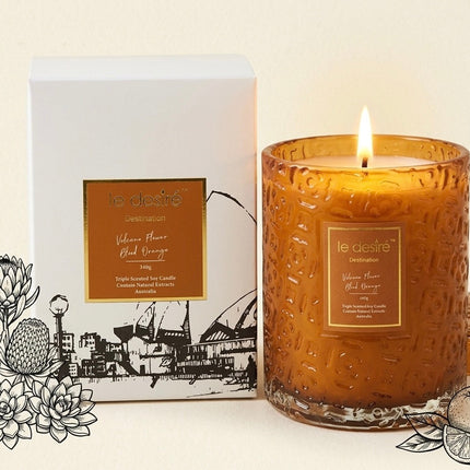 Le Desiré Destination Soy Candle Volcano Flower Blood Orange 340g