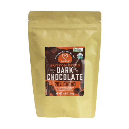Lovin' Body Button Bites Dark Chocolate 70% Cacao 300g