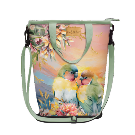 Lisa Pollock Champagne Cooler Bag Sunset Love Birds