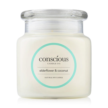 Elderflower & Coconut 510g Natural Soy Candle - OhYouLuckyDuck.com.au