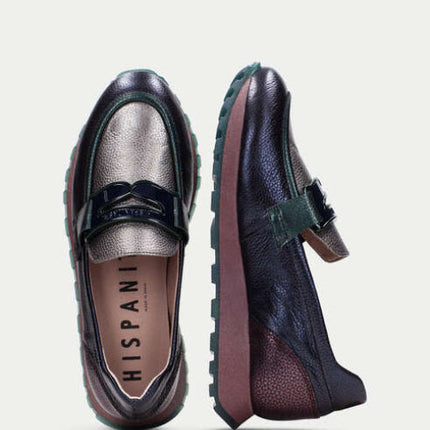 Hispanitas Loira Metallic Leather Moccasin