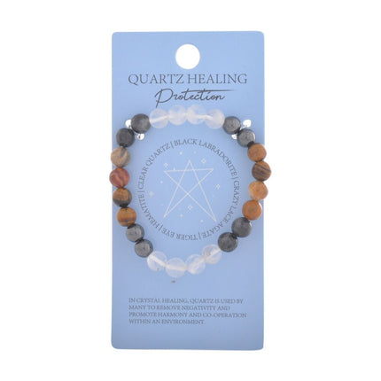 Gibson Gifts Quartz Bracelet Protection Beaded Jewellery Multicoloured