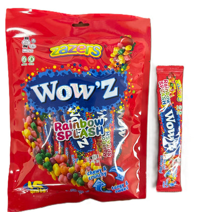 Zazers Wow'z  Rainbow Splash Candy 15 Pieces 150G