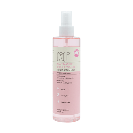 Crop Natural Niacinamide & Rose Water Toner Serum Mist 250ML - OhYouLuckyDuck.com.au