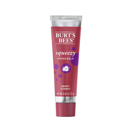 Burt's Bees 100 Percent Natural Origin Squeezy Tinted Lip Balm Berry Sorbet 12.1g