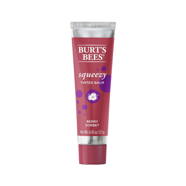 Burt's Bees 100 Percent Natural Origin Squeezy Tinted Lip Balm Berry Sorbet 12.1g