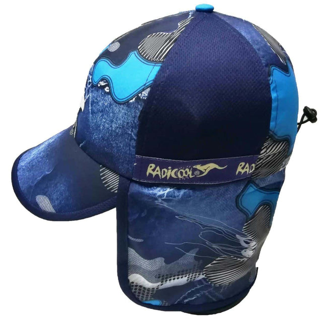 Radicool Camo Patch Microfibre Legionnaire Sun Hat For Kids Large