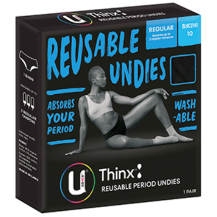 U by Kotex Thinx Reusable Period Undies Bikini Size 10 - OhYouLuckyDuck.com.au