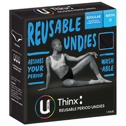 U by Kotex Thinx Reusable Period Undies Bikini Size 6-8 - OhYouLuckyDuck.com.au