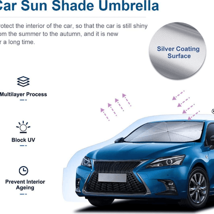 Car Windshield Sun Shade Umbrella - OhYouLuckyDuck.com.au